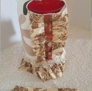Shabby Chic Custom Dog Harness boho dress puppy